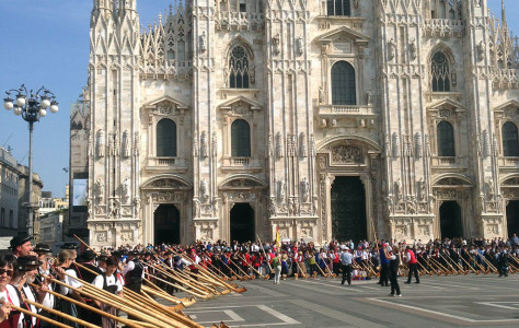 Alphorn Weltrekord in Milano anlässlich der Expo